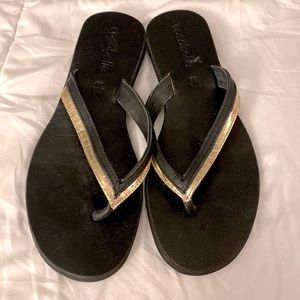 Cocobelle Sandals dark brown/gold, Sz 8.5 (39)